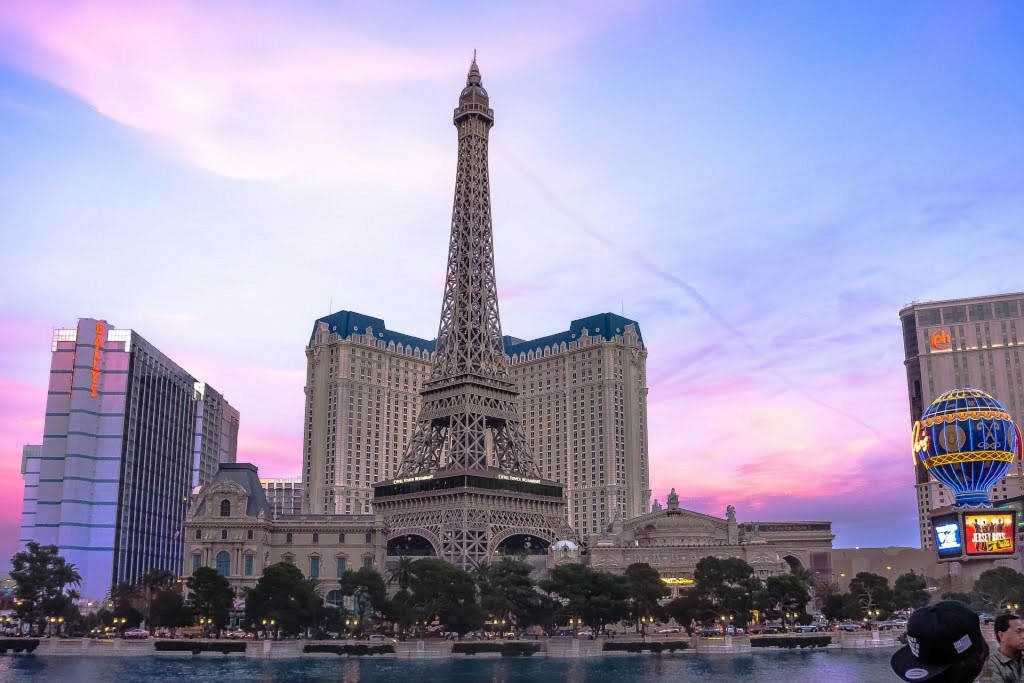 At the Paris Hotel, you can see replicas of all the famous French landmarks on American soil